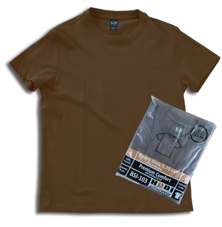 Buy brown H1003 Premium 100% Ring-Spun Cotton Unisex T-Shirt