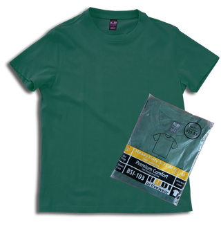 Buy green H1003 Premium 100% Ring-Spun Heavy Weight Cotton  200GSM Unisex T-Shirt.