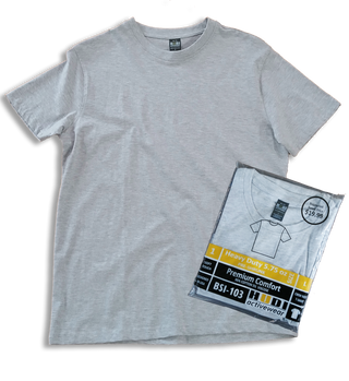 Buy heather-gray H1003 Premium 100% Ring-Spun Heavy Weight Cotton  200GSM Unisex T-Shirt.