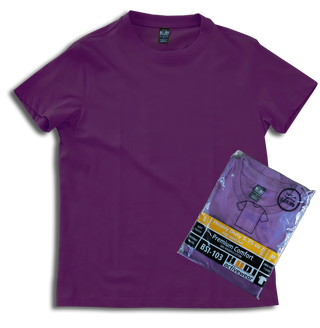 Buy purple H1003 Premium 100% Ring-Spun Heavy Weight Cotton  200GSM Unisex T-Shirt.