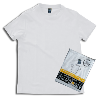 Buy white H1003 Premium 100% Ring-Spun Heavy Weight Cotton  200GSM Unisex T-Shirt.