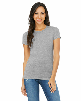 Buy heather-grey H3001 Womens High Quality 95% Cotton 5% Elastane Cotton Fitted T-Shirt