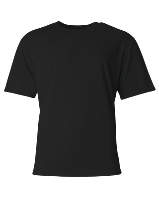 Buy black H1005 Premium Performance Quality 100% Polyester Unisex T-Shirt