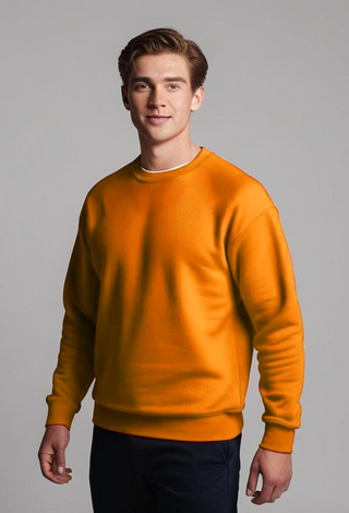 Buy orange H9001 Premium Blended Crewneck Sweatshirt