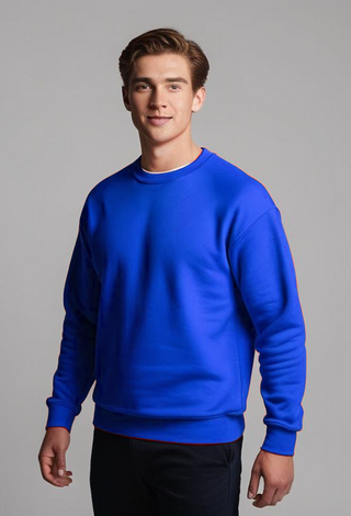 Buy royal-blue H9001 Premium Blended Crewneck Sweatshirt