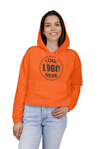 Buy orange H9002 Heavy Fleece Hoodie - Customizable Cotton/Poly Blend Hoodie