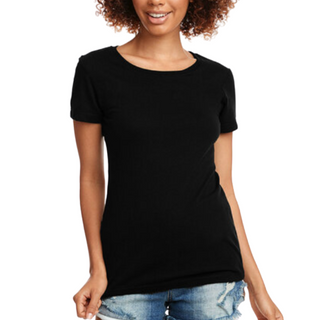 Buy black H3001 Womens High Quality 95% Cotton 5% Elastane Cotton Fitted T-Shirt